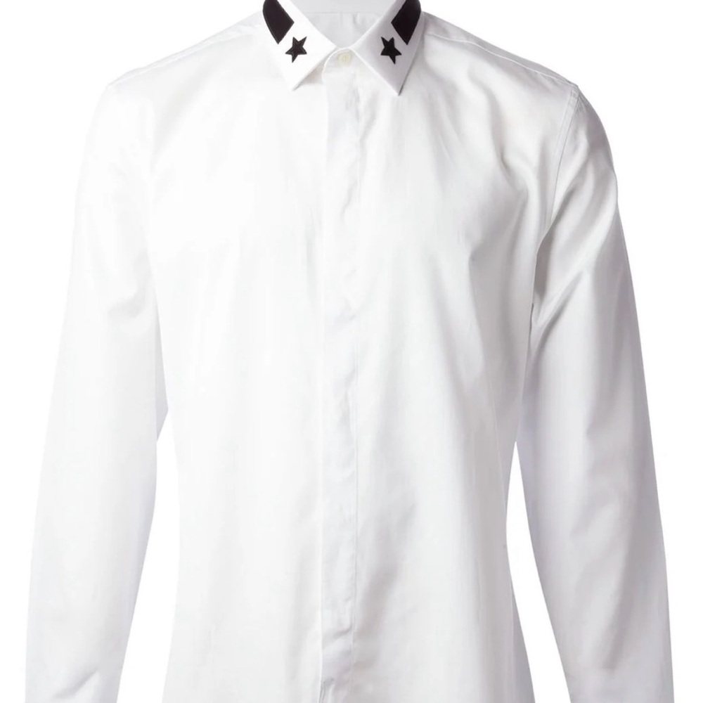 Givenchy White Dress Shirt with Star Accents